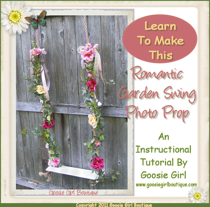How to make a Victorian Garden Swing Photo Prop PDF Instructions Pattern Ebook by Goosie Girl
