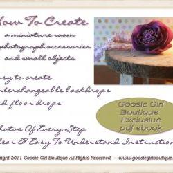 Learn how to make a miniature room photography prop ebook pdf pattern and instructions Goosie Girl